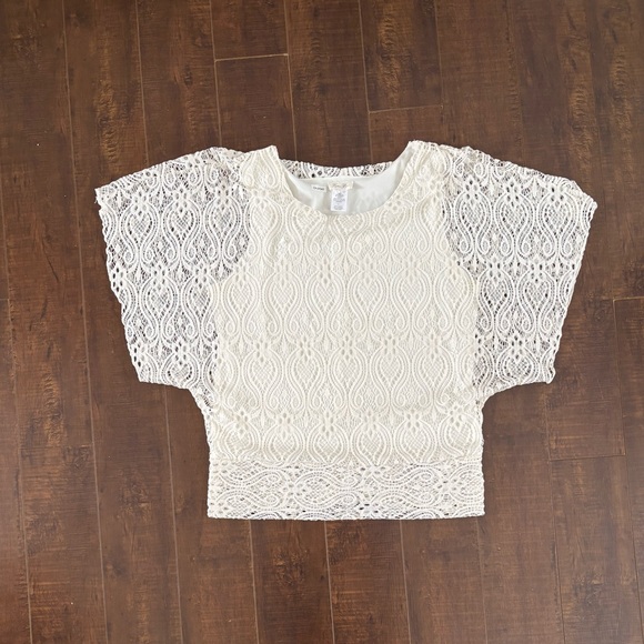 Brittany Black Cream Lace Blouse - Picture 6 of 6